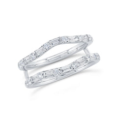 0.70ct 14k White Gold Diamond Lady's Ring Guard