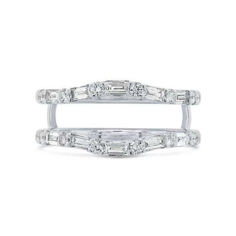 0.70ct 14k White Gold Diamond Lady's Ring Guard