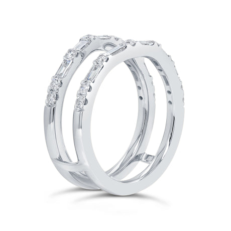 0.70ct 14k White Gold Diamond Lady's Ring Guard