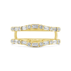 0.70ct 14k Yellow Gold Diamond Lady's Ring Guard
