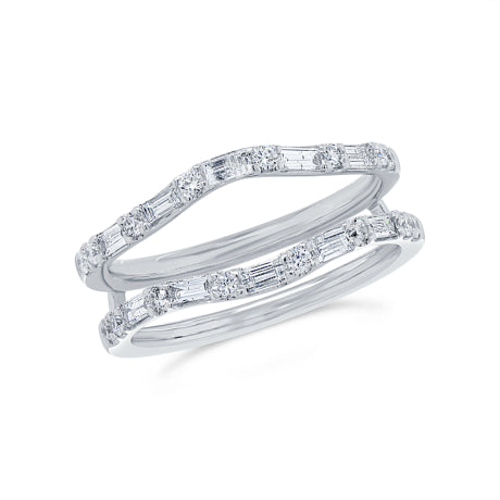 0.60ct 14k White Gold Diamond Lady's Ring Guard