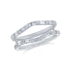 0.60ct 14k White Gold Diamond Lady's Ring Guard