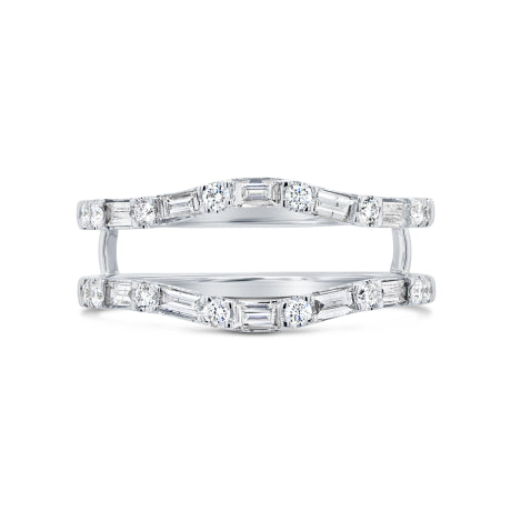 0.60ct 14k White Gold Diamond Lady's Ring Guard