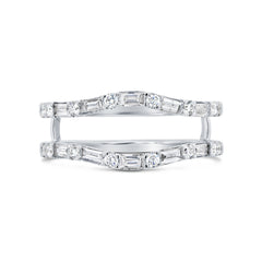 0.60ct 14k White Gold Diamond Lady's Ring Guard