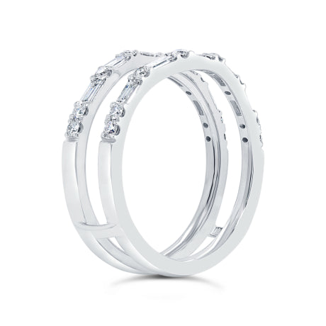 0.60ct 14k White Gold Diamond Lady's Ring Guard