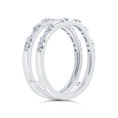 0.60ct 14k White Gold Diamond Lady's Ring Guard