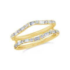 0.60ct 14k Yellow Gold Diamond Lady's Ring Guard