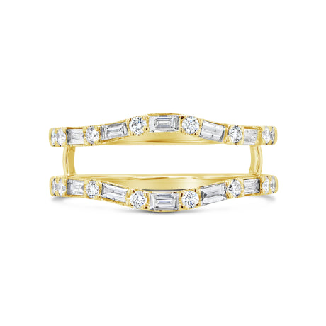 0.60ct 14k Yellow Gold Diamond Lady's Ring Guard