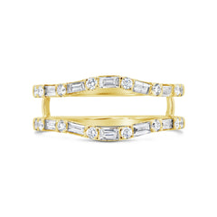 0.60ct 14k Yellow Gold Diamond Lady's Ring Guard