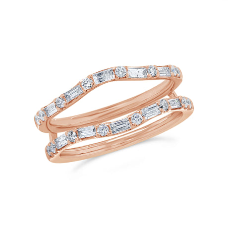 0.60ct 14k Rose Gold Diamond Lady's Ring Guard
