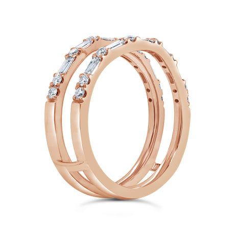 0.60ct 14k Rose Gold Diamond Lady's Ring Guard