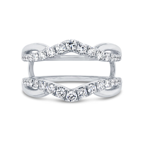 0.80ct 14k White Gold Diamond Lady's Ring Guard
