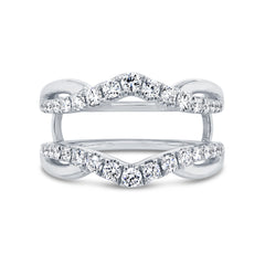 0.80ct 14k White Gold Diamond Lady's Ring Guard