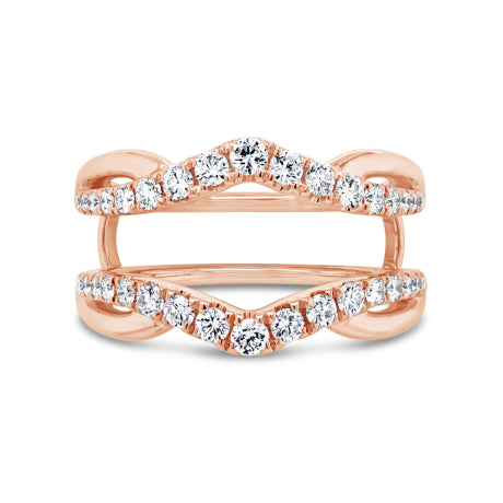 0.80ct 14k Rose Gold Diamond Lady's Ring Guard