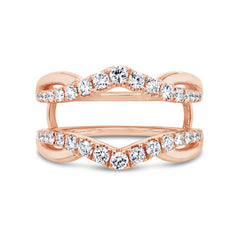 0.80ct 14k Rose Gold Diamond Lady's Ring Guard