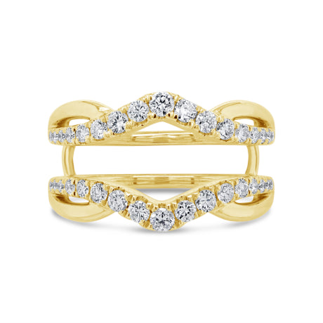 0.70ct 14k White Gold Diamond Lady's Ring Guard