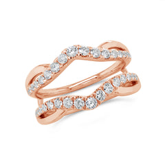 0.70ct 14k Rose Gold Diamond Lady's Ring Guard