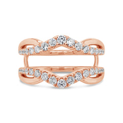 0.70ct 14k Rose Gold Diamond Lady's Ring Guard