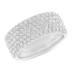 1.63ct 14k White Gold Diamond Lady's Pave Band Size 9
