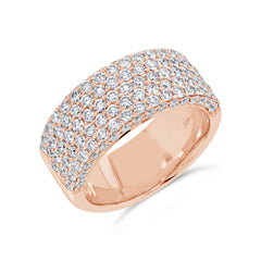 1.80ct 14k Rose Gold Diamond Pave Lady's Band