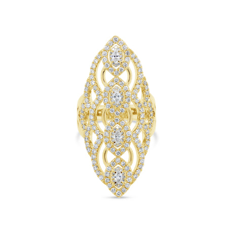 1.59ct 14k Yellow Gold Diamond Lady's Ring