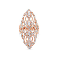 1.59ct 14k Rose Gold Diamond Lady's Ring