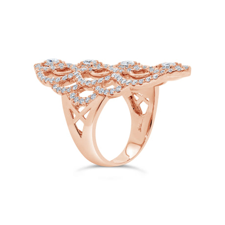 1.59ct 14k Rose Gold Diamond Lady's Ring