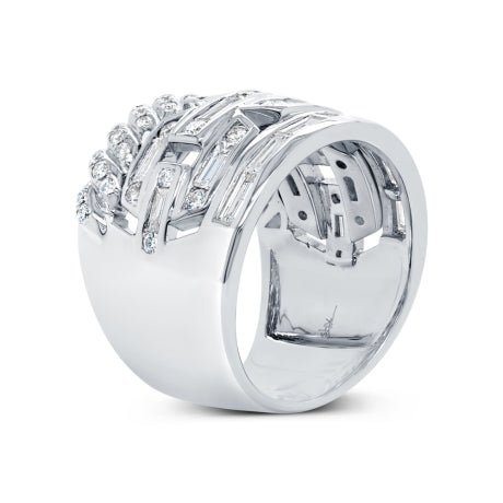 1.58ct 14k White Gold Diamond Baguette Lady's Ring