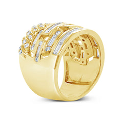 1.58ct 14k Yellow Gold Diamond Baguette Lady's Ring