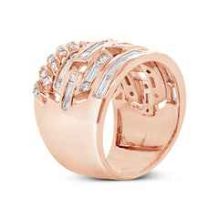 1.58ct 14k Rose Gold Diamond Baguette Lady's Ring