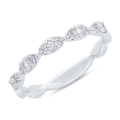 0.36ct 14k White Gold Diamond Lady's Ring Size 5.25