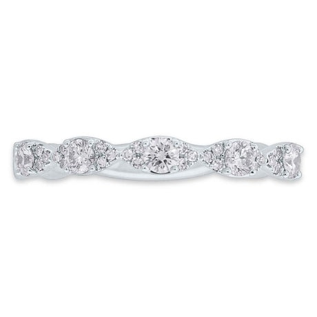 0.36ct 14k White Gold Diamond Lady's Ring Size 5.25