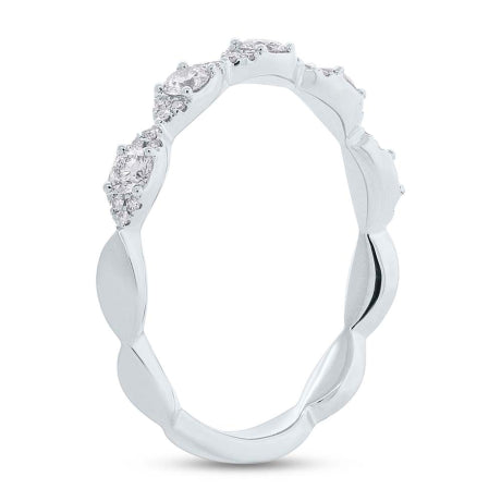 0.36ct 14k White Gold Diamond Lady's Ring Size 5.25