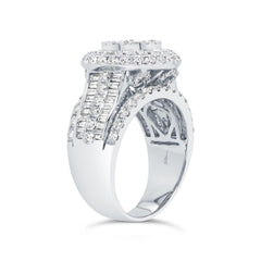 2.80ct 14k White Gold Diamond Cluster Lady's Ring