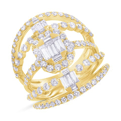 2.56ct 14k Yellow Gold Diamond Lady's Ring