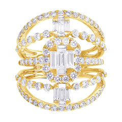 2.56ct 14k Yellow Gold Diamond Lady's Ring