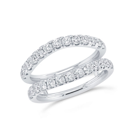 1.21ct 14k White Gold Diamond Lady's Ring Guard