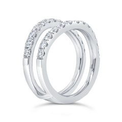 1.21ct 14k White Gold Diamond Lady's Ring Guard