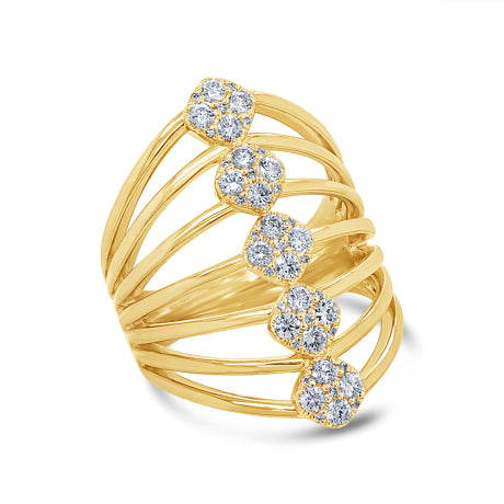 0.68ct 14k Yellow Gold Diamond Lady's Ring