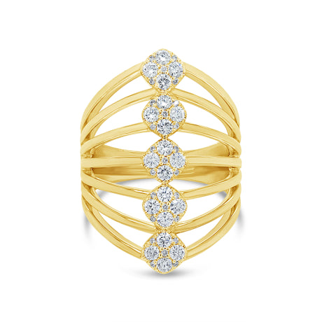 0.68ct 14k Yellow Gold Diamond Lady's Ring