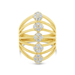 0.68ct 14k Yellow Gold Diamond Lady's Ring