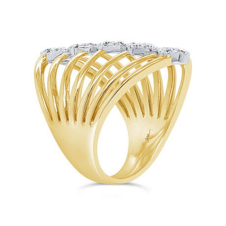 0.68ct 14k Yellow Gold Diamond Lady's Ring