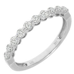 0.47ct 14k White Gold Diamond Lady's Band Size 5.5