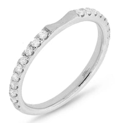 0.31ct 14k White Gold Diamond Lady's Band Size 3.75