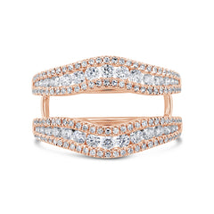 1.08ct 14k Rose Gold Diamond Lady's Ring Guard