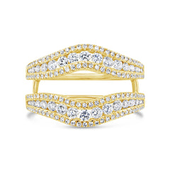 1.00ct 14k Yellow Gold Diamond Lady's Ring Guard