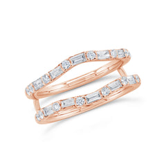 0.70ct 14k Rose Gold Diamond Lady's Ring Guard