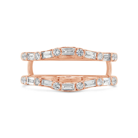0.70ct 14k Rose Gold Diamond Lady's Ring Guard
