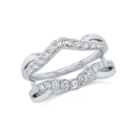 0.70ct 14k White Gold Diamond Lady's Ring Guard