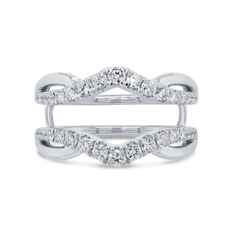 0.70ct 14k White Gold Diamond Lady's Ring Guard